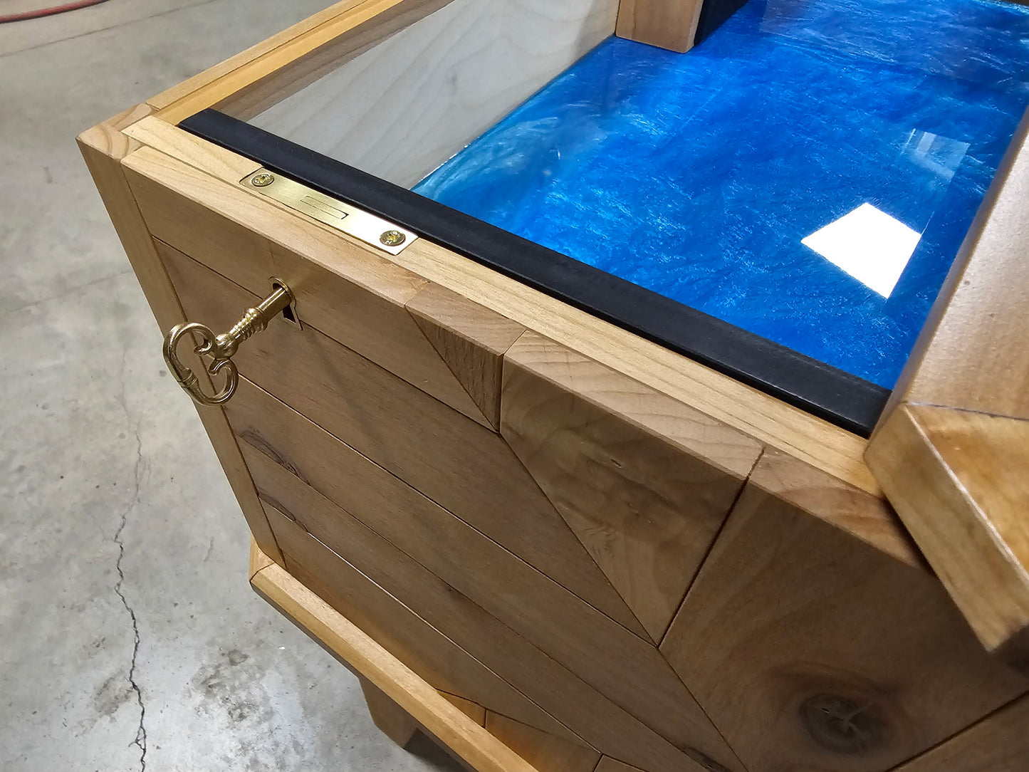 Hidden Compartment Nightstand - Natural Finish