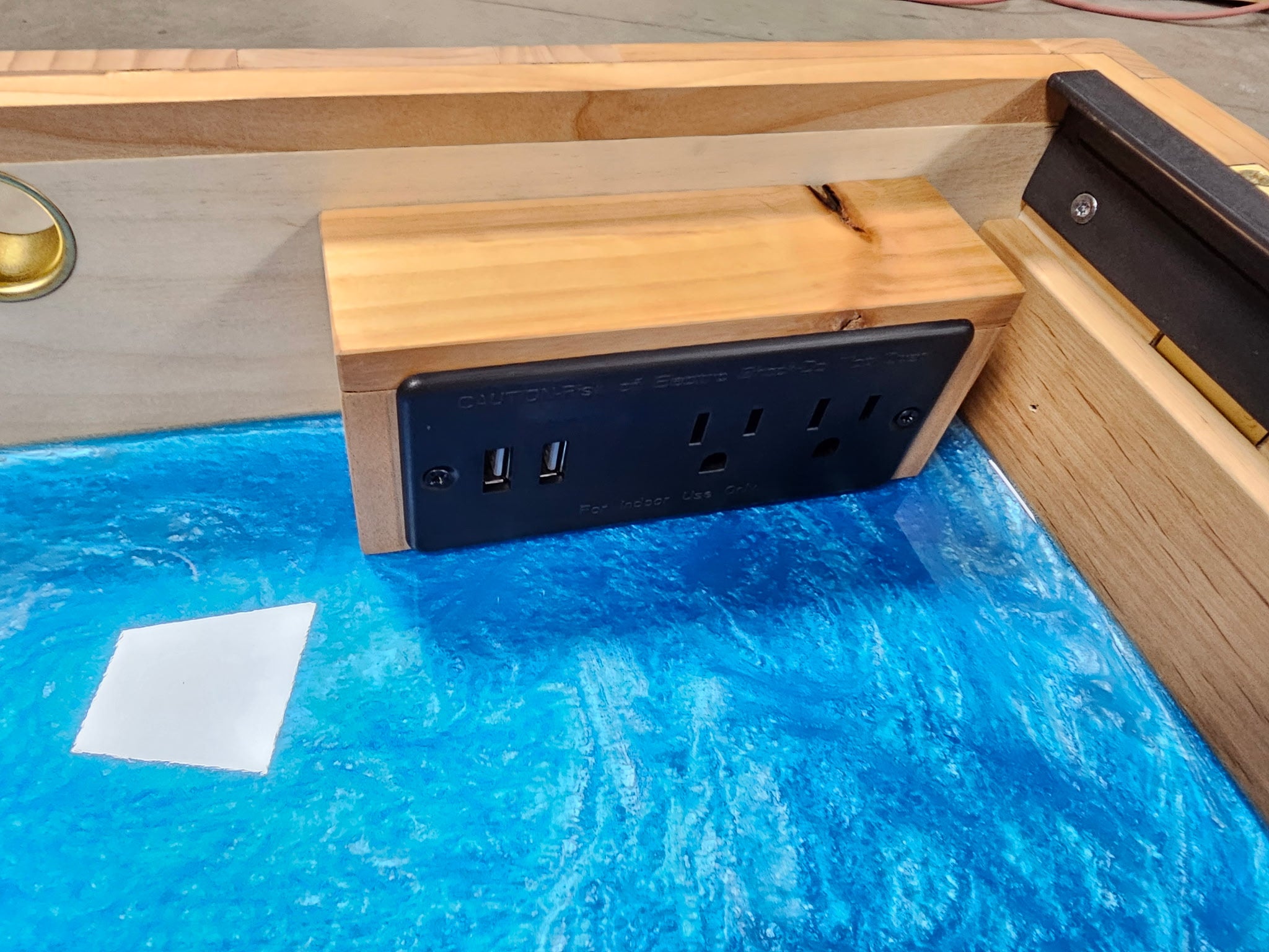 Hidden Compartment Nightstand - Natural Finish