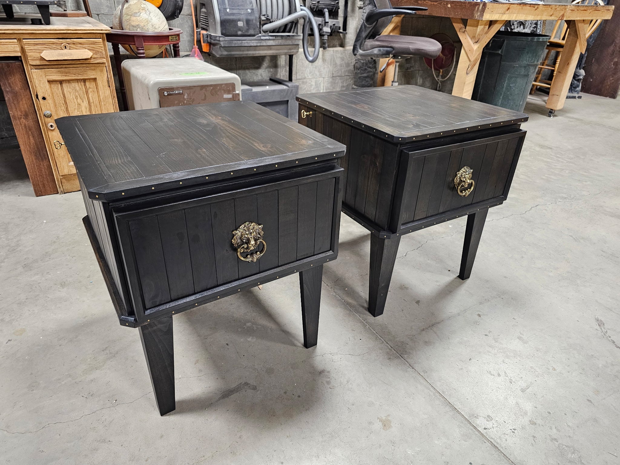 Hidden Compartment Nightstand - Ebony Finish